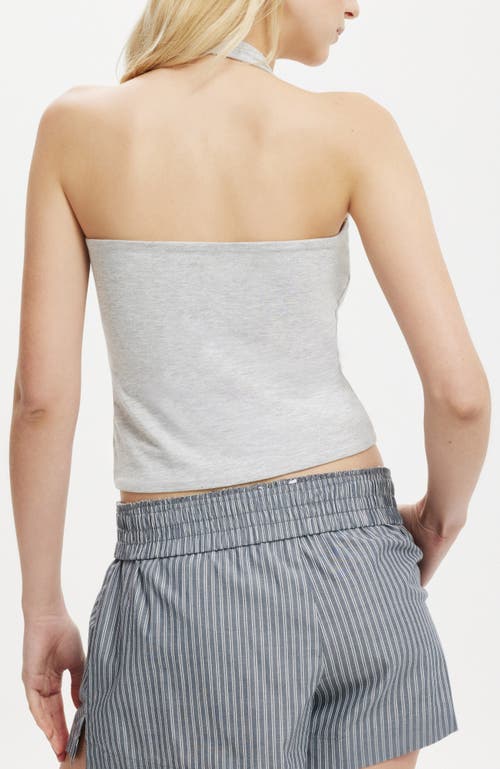 Cotton On All Day V Neck Halter In Grey Marle