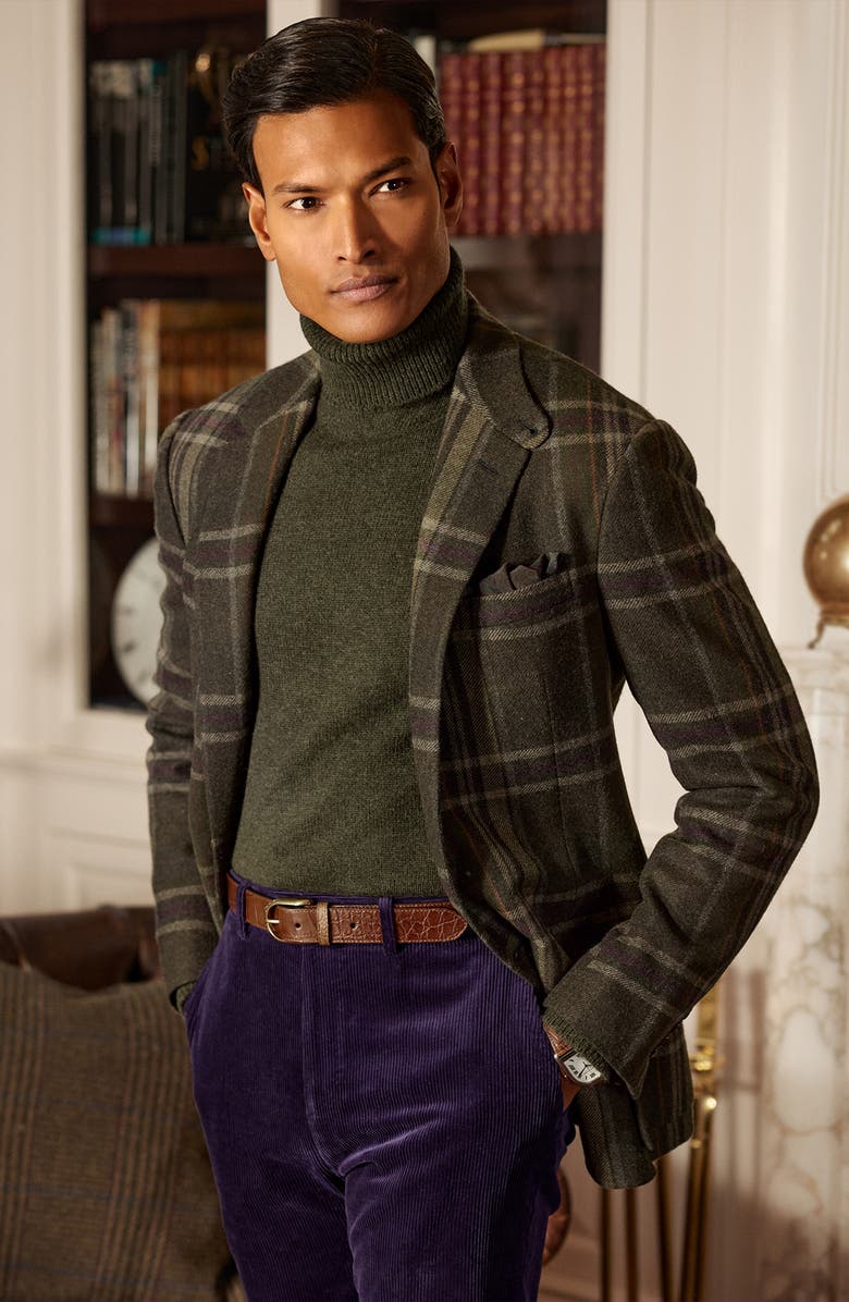 Ralph Lauren Purple Label Eaton Cotton Corduroy Pants, Alternate, color,