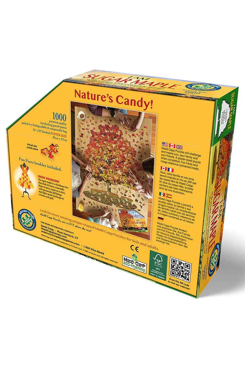 I Am Sugar Maple 1000 Piece Tree Shaped Jigsaw Puzzle, Alternate, color, Multicolored
