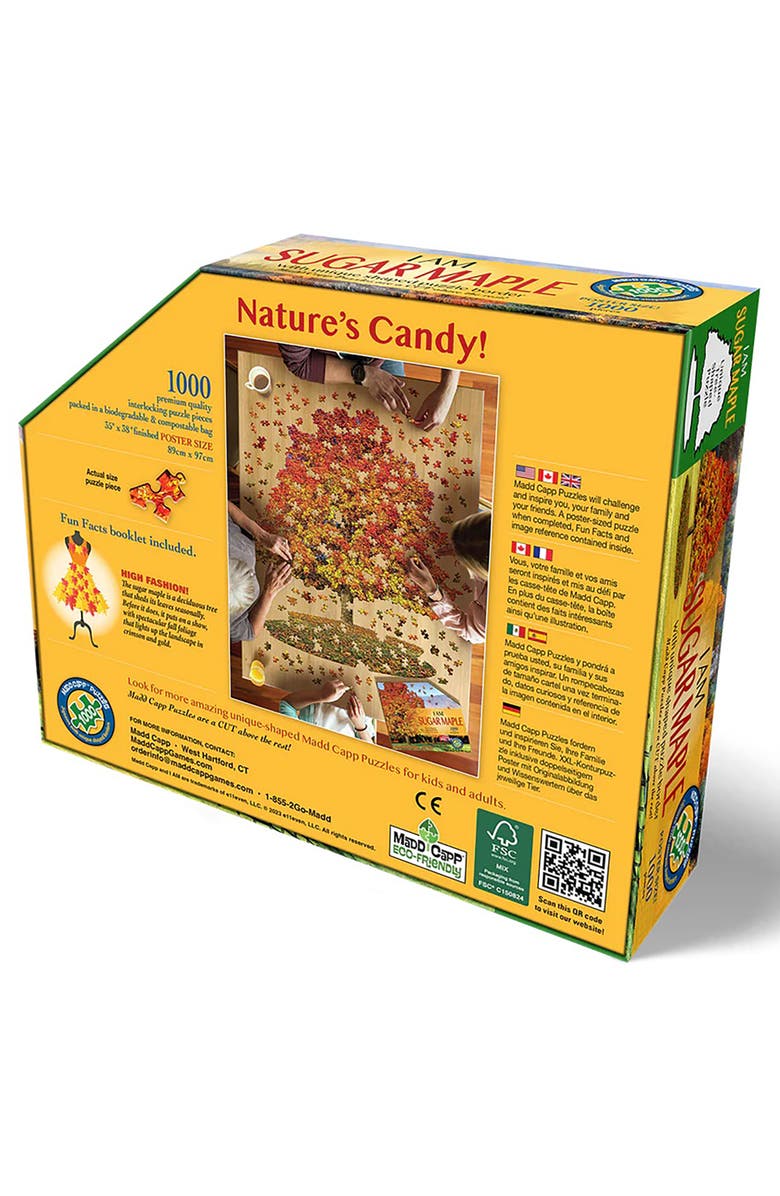 Madd Capp I Am Sugar Maple 1000 Piece Tree Shaped Jigsaw Puzzle, Alternate, color, Multicolored