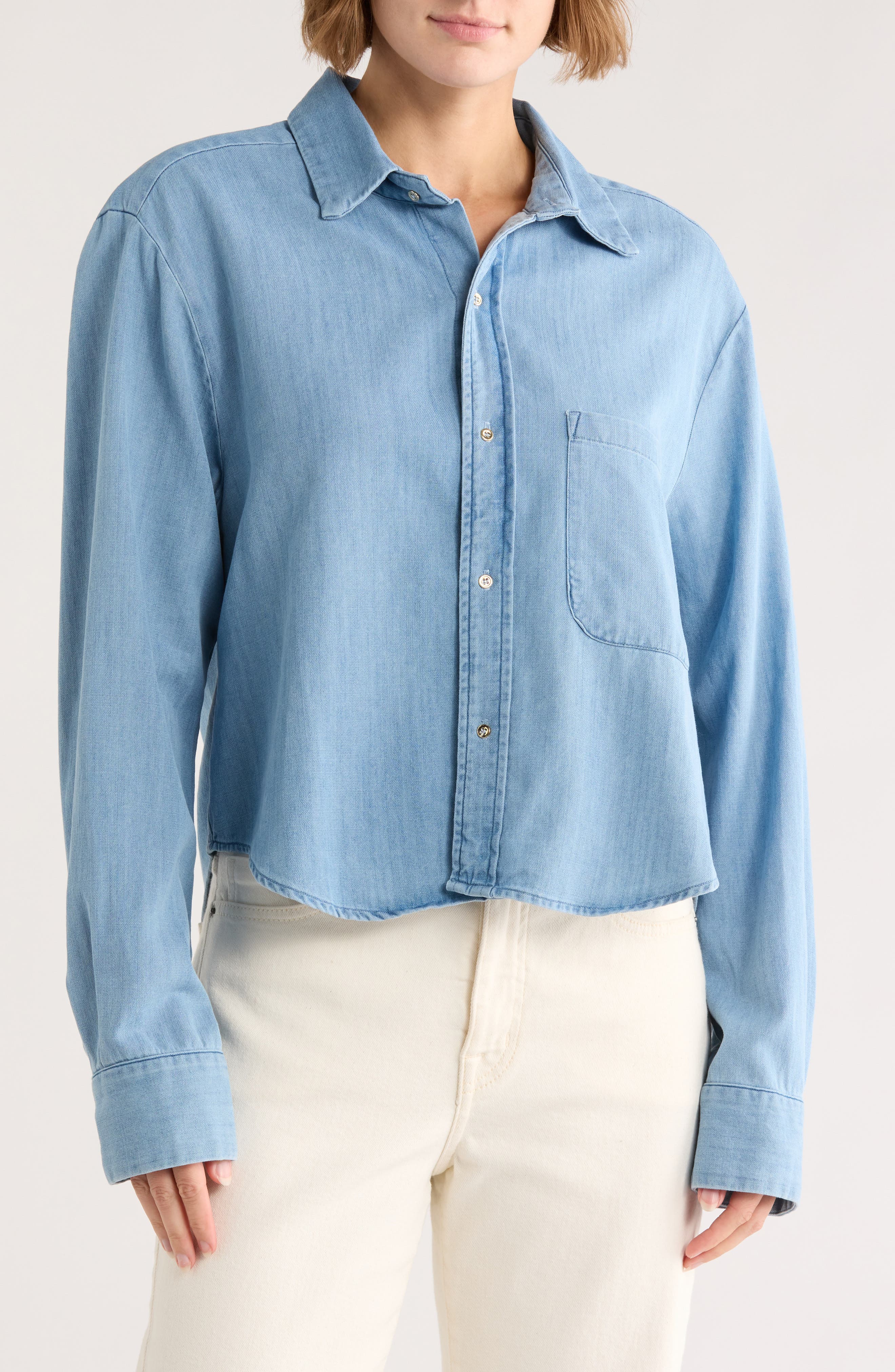 CISSA The Belle Denim Button-Up Shirt