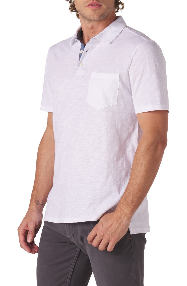 The Normal Brand Slub Pocket Polo, Alternate, color, White