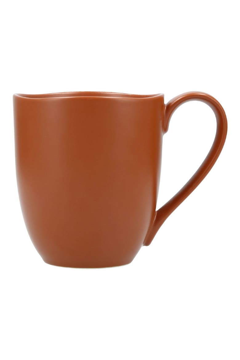 Heirloom Set of 4 Tapered Ceramic Mugs, Main, color, TERRACOTTA