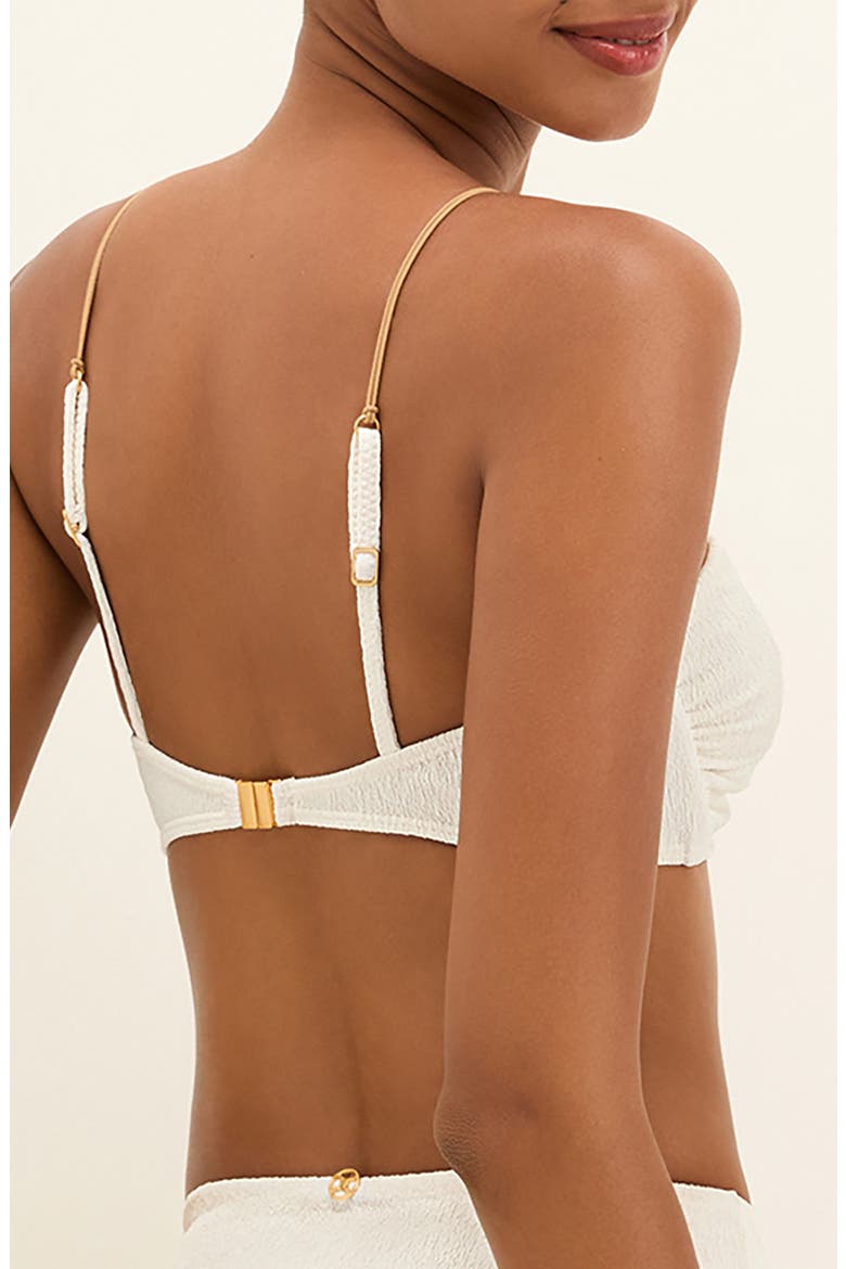 Firenze Lesley Carol Beaded Bikini Top, Alternate, color, WHITE