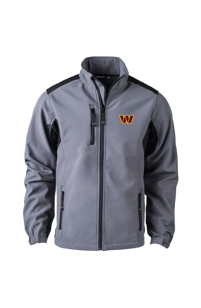 DUNBROOKE Men's Dunbrooke Charcoal Washington Commanders Softshell Fleece Full-Zip Jacket, Alternate, color, 