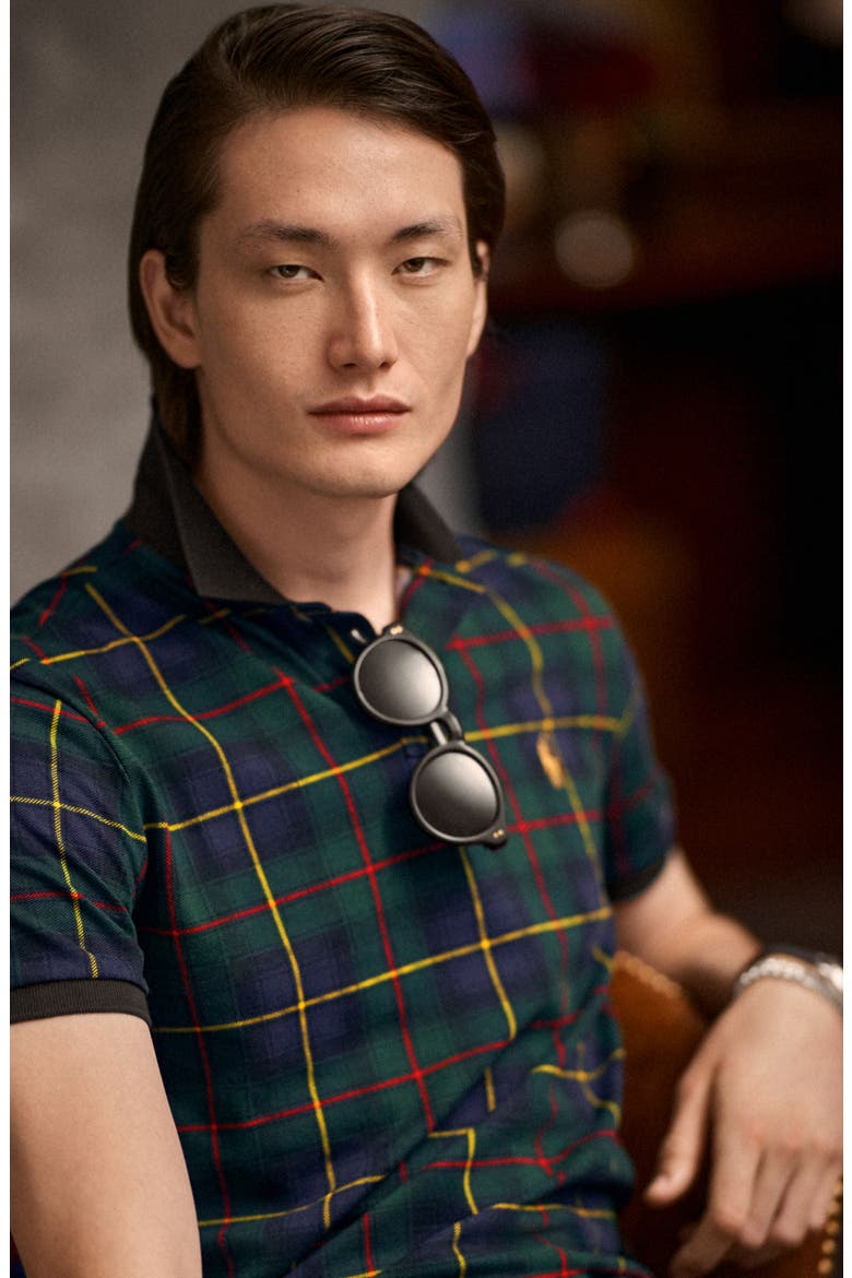 Plaid Cotton Piqué Polo, Alternate, color, THE POLO TARTAN