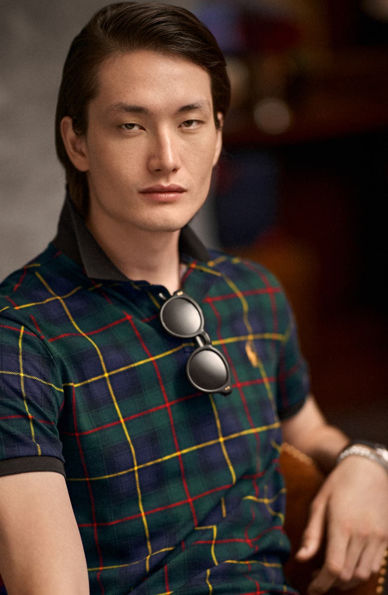 Polo Ralph Lauren Plaid Cotton Piqué Polo, Alternate, color, 