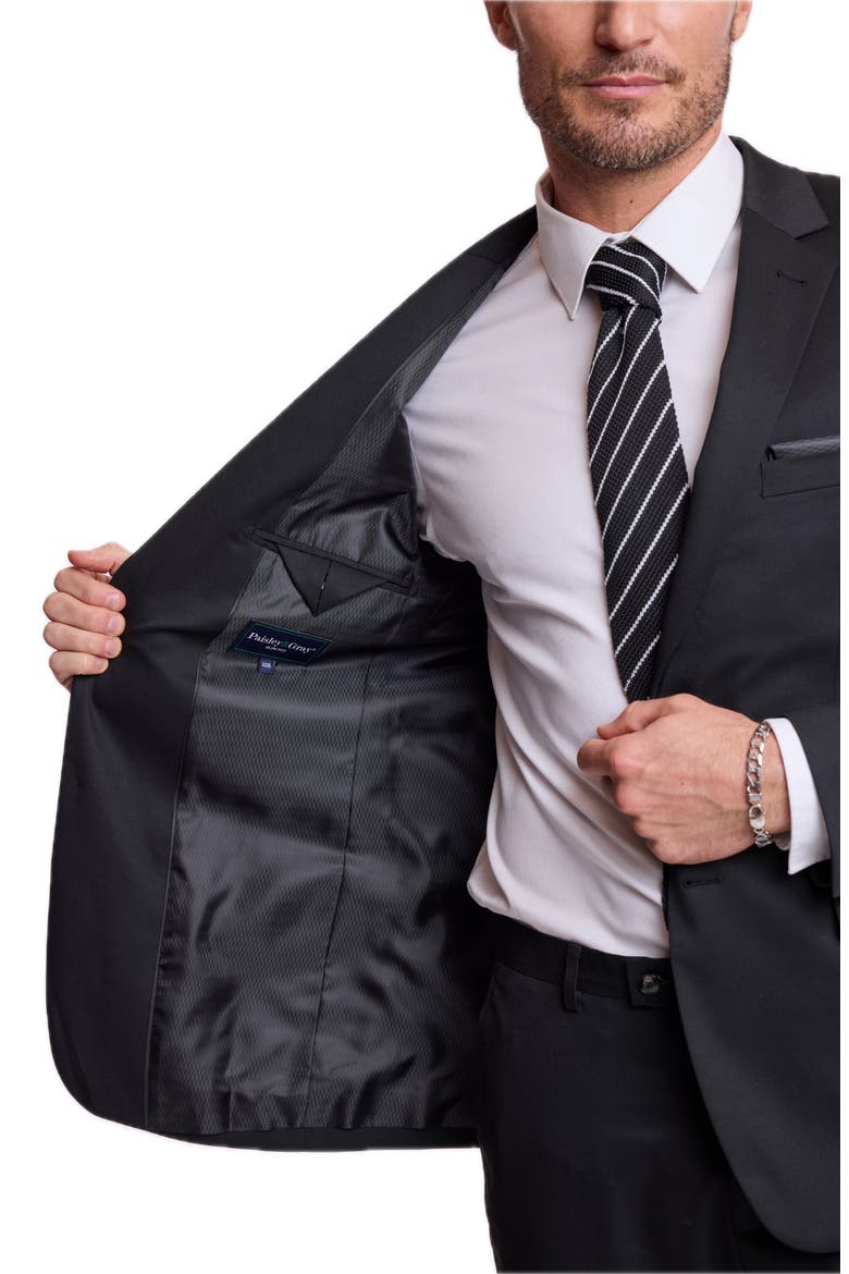 Dover Slim Fit Notch Lapel Suit Jacket, Alternate, color, SOLID BLACK
