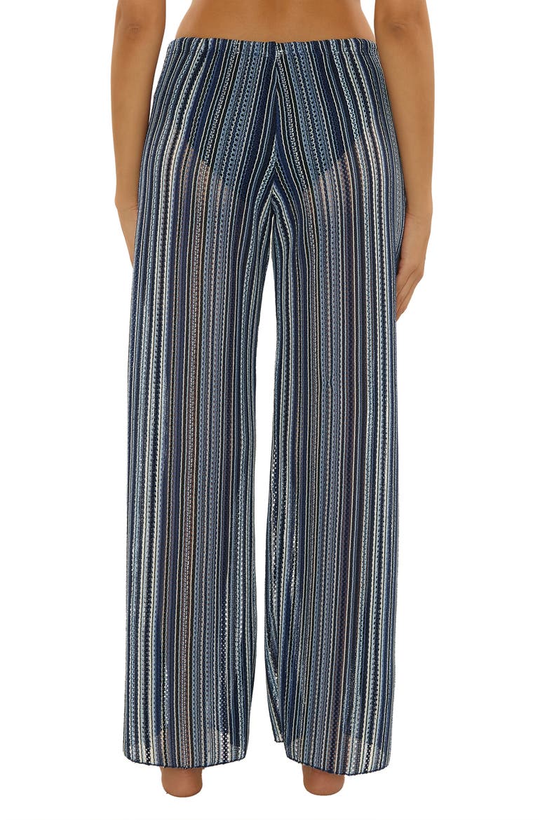 Seaside Side Slit Cover-Up Pants, Alternate, color, LAPIS MULTI