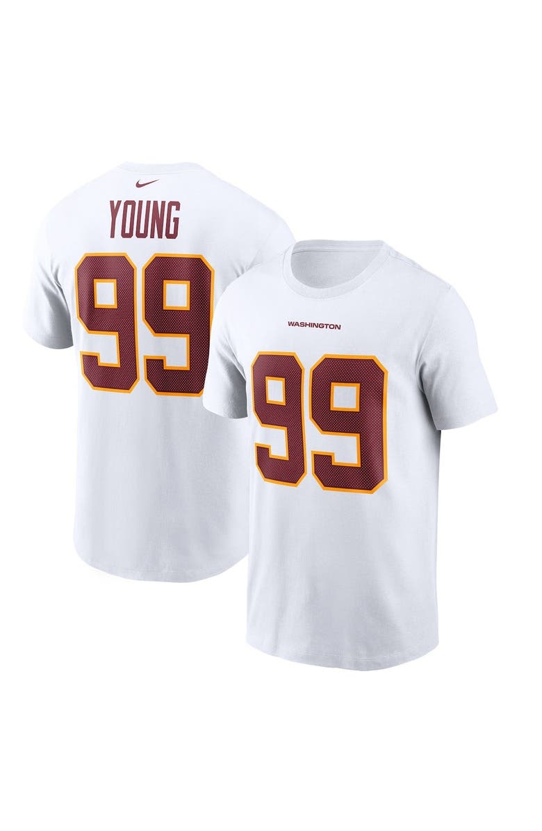 Nike Men's Nike Chase Young White Washington Football Team Name & Number T-Shirt, Alternate, color, 