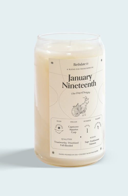 BIRTHDATE CO. BIRTHDATE CO. THE JANUARY BIRTHDAY CANDLE