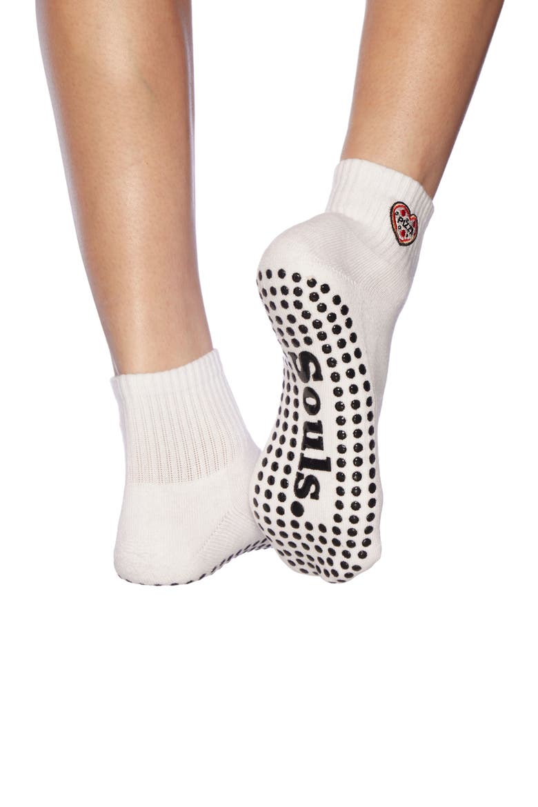 Pizza Ankle Grip Socks, Alternate, color, White