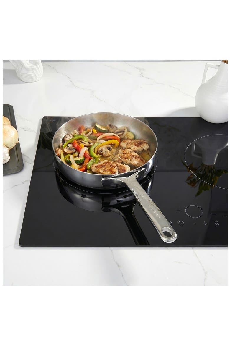 Belly Tri-Ply Stainless Steel Skillet, Alternate, color, STELLAR