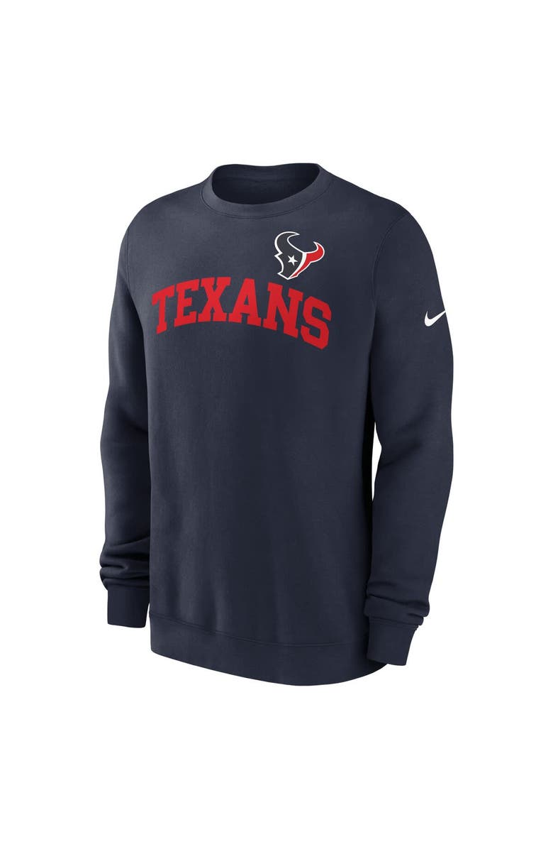 Nike Men's Nike Navy Houston Texans Club Pullover Sweatshirt, Alternate, color, 
