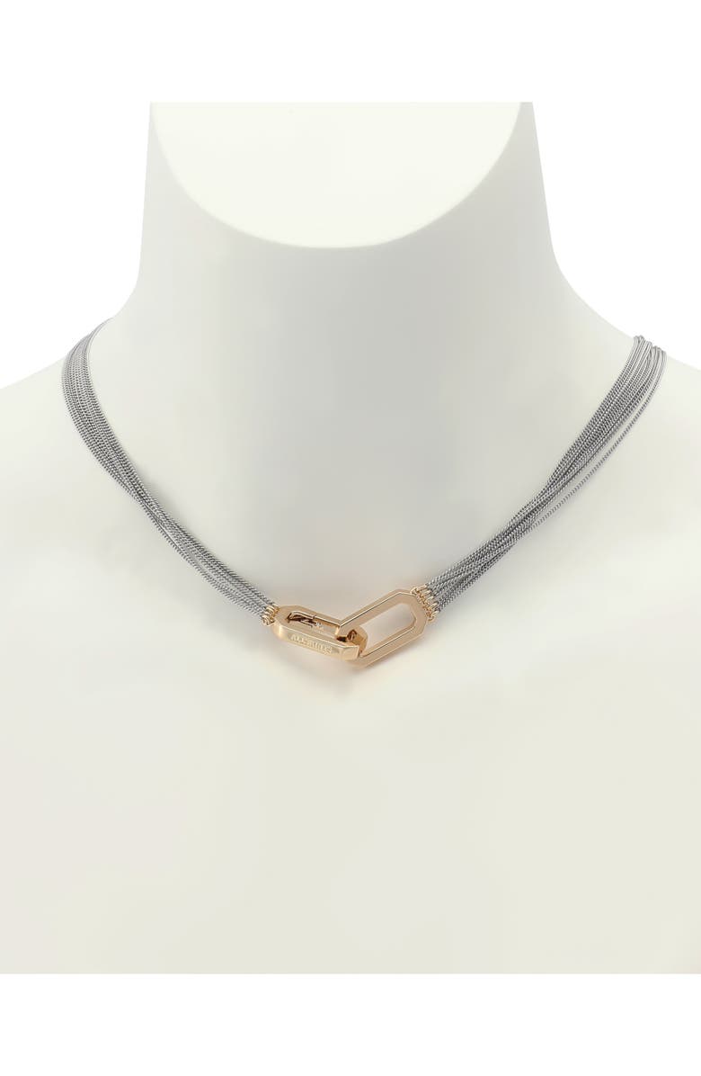 AllSaints Layered Chain Pendant Necklace, Alternate, color,