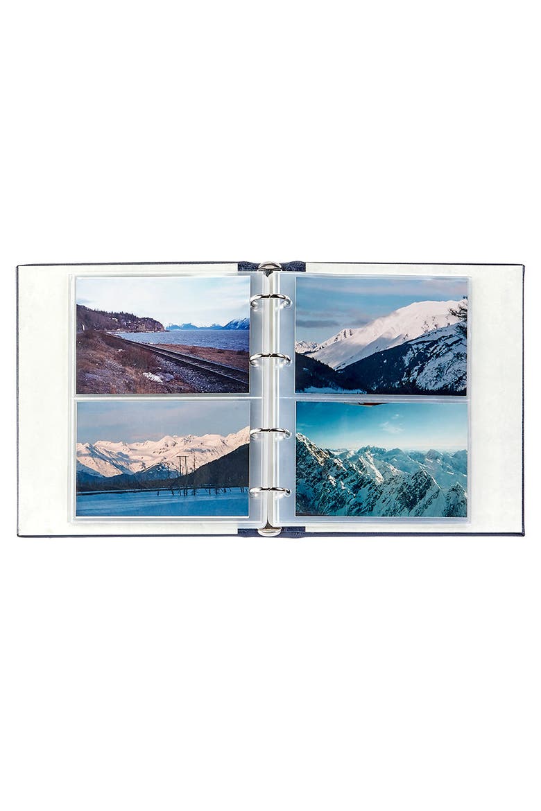Medium 3-Ring Clear Pocket Album, Alternate, color, Navy