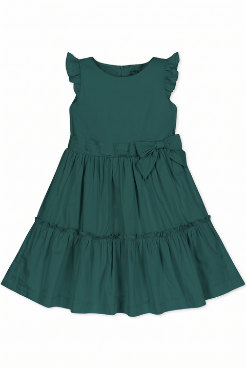 Kids' Organic Tiered Sateen Party Dress