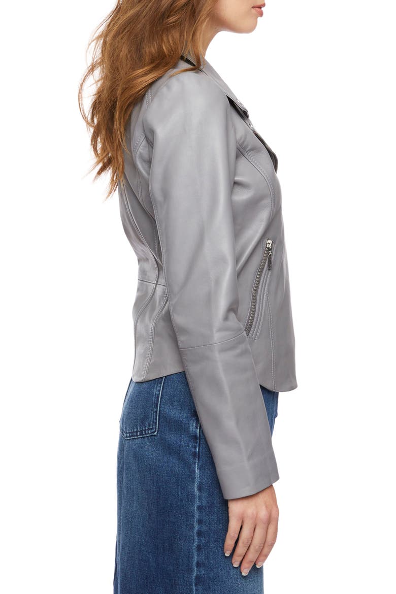Leather Moto Jacket, Alternate, color, CITY SHADOW