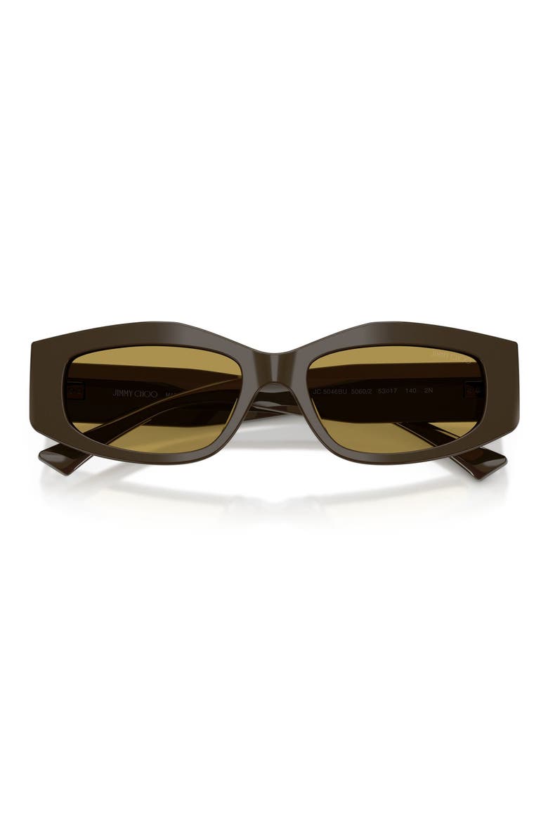53mm Irregular Sunglasses, Alternate, color, CAPER GREEN / GREEN