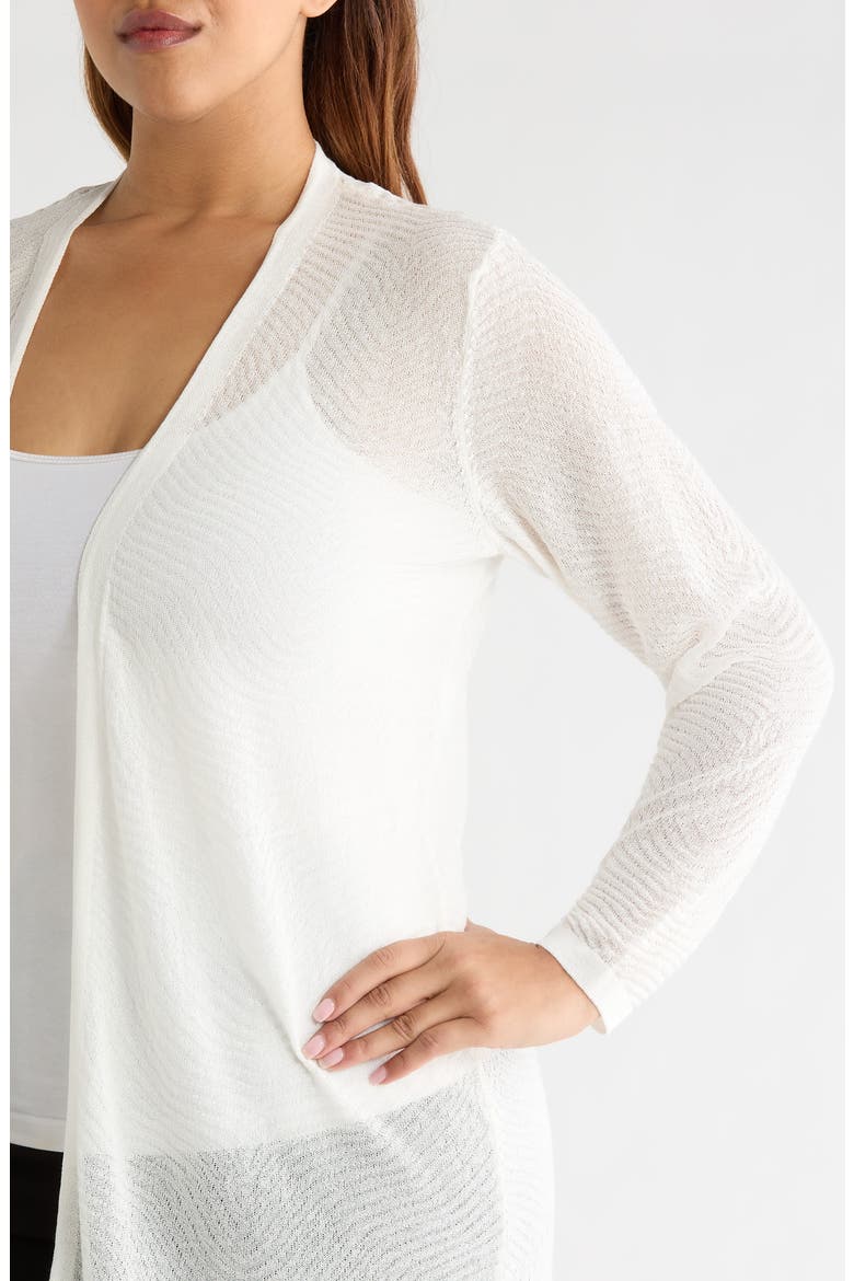 Open Front Cardigan, Alternate, color, WHITE DOVE
