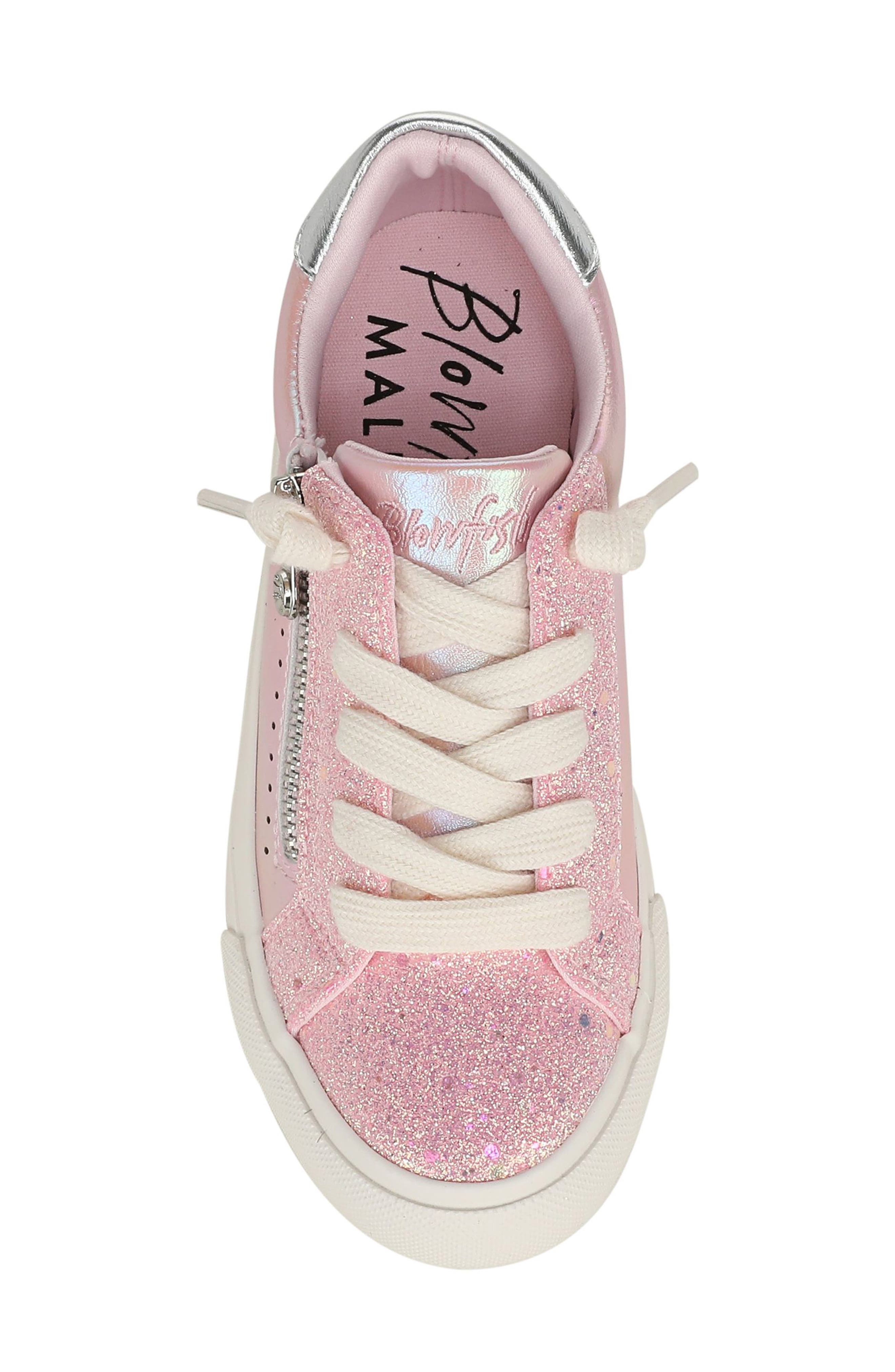 Kids' Perfect Glitter Sneaker, Alternate, color, PINK LEATHER