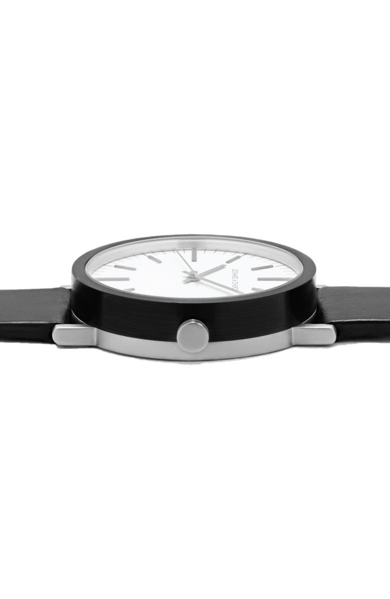 Leonard & Church Thompson Leather Strap Watch, 40mm, Alternate, color,