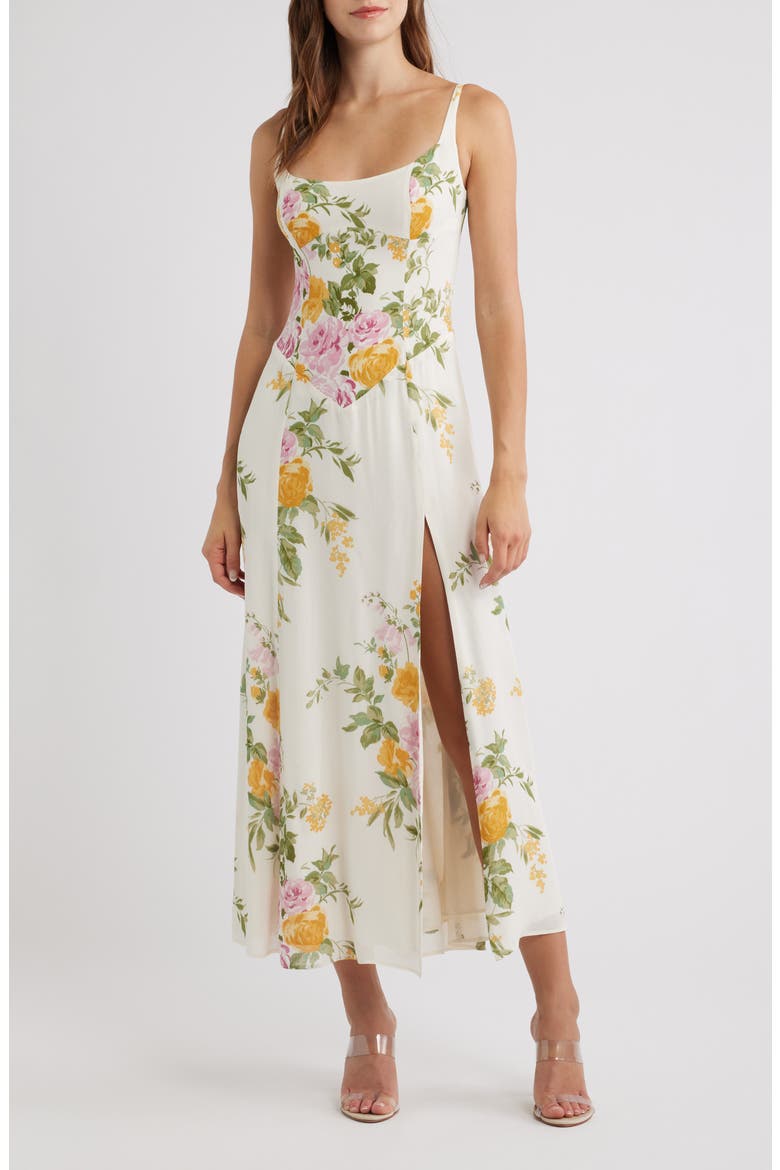 Ailany Floral Print Sundress, Main, color, ROSE PERFUME