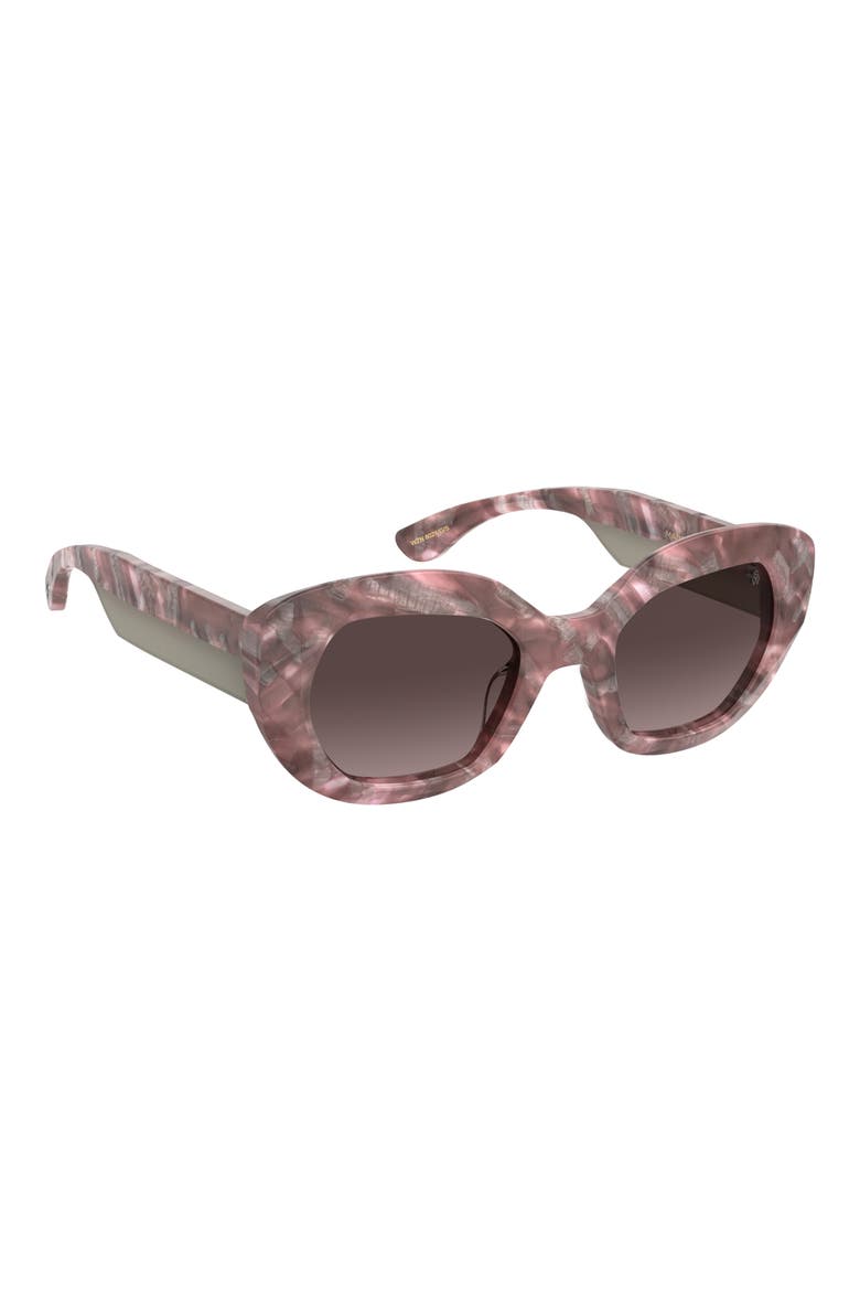 51mm Gradient Butterfly Sunglasses, Alternate, color, BROWN PINK HAVANA/ PINK DS
