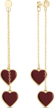 Rejected Hearts Club Single Hearted Girl Heart Earrings, Gold Filled