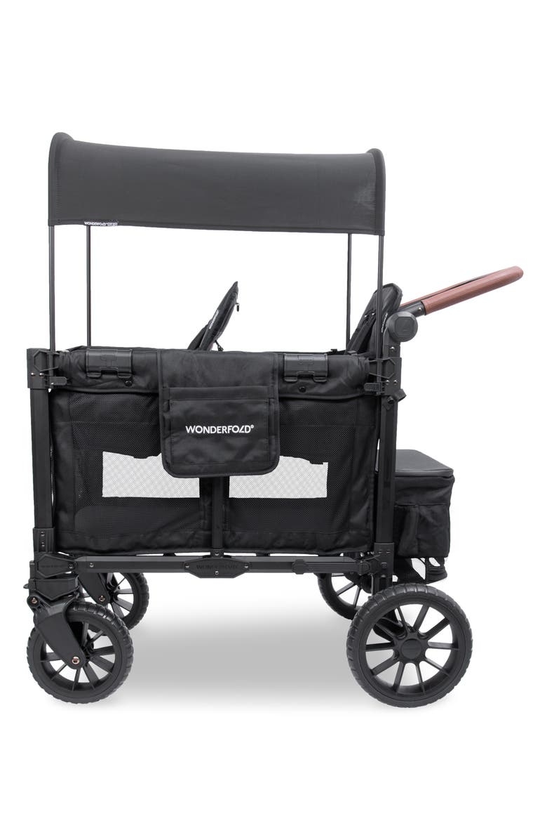 WonderFold W2 Luxe Pro 2-Passenger Multifunctional Stroller Wagon, Alternate, color, Black