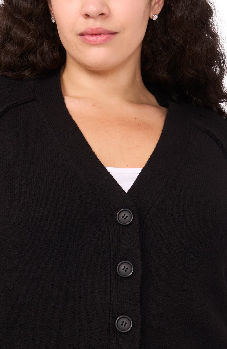 Halogen<sup>®</sup> Raglan Sleeve V-Neck Cardigan, Alternate, color, Rich Black