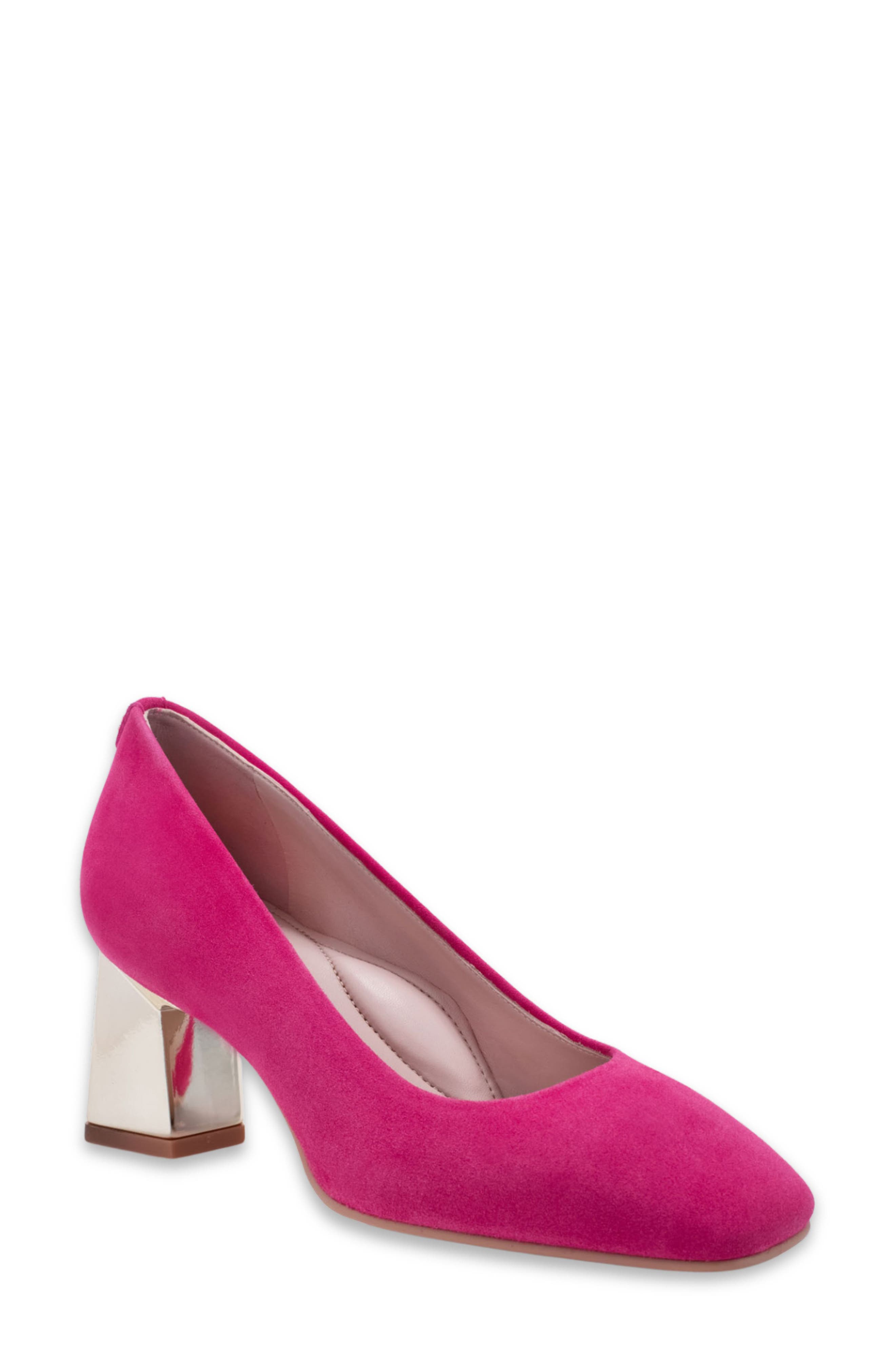 Naot Cass Patent Pump, Main, color, Bright Fuchsia Suede