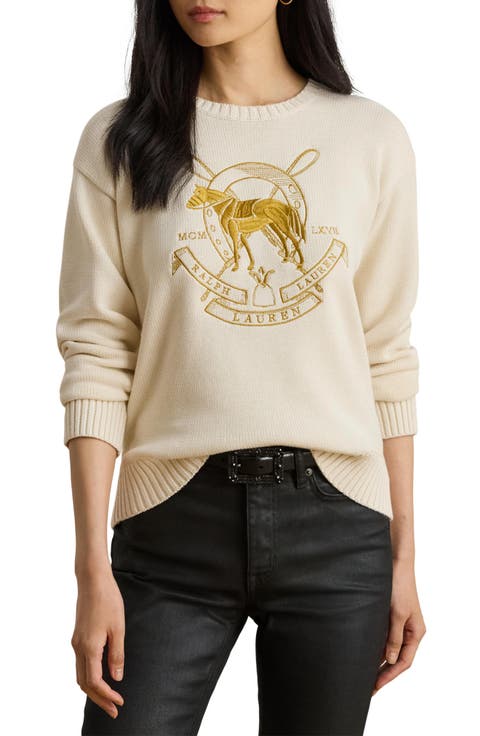 Embroidered Crewneck Sweater