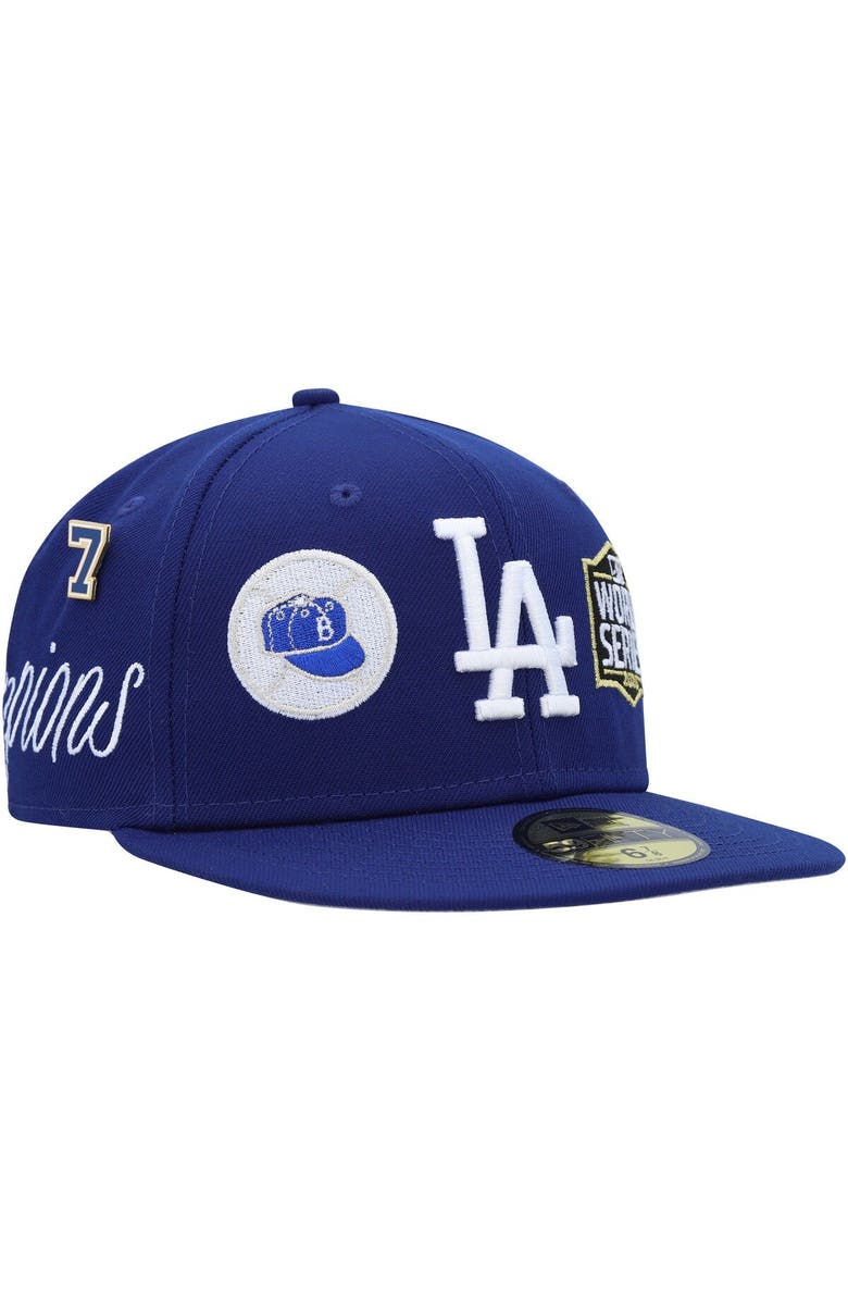 New Era Men's New Era Royal Los Angeles Dodgers Historic World Series Champions 59FIFTY Fitted Hat, Alternate, color, 