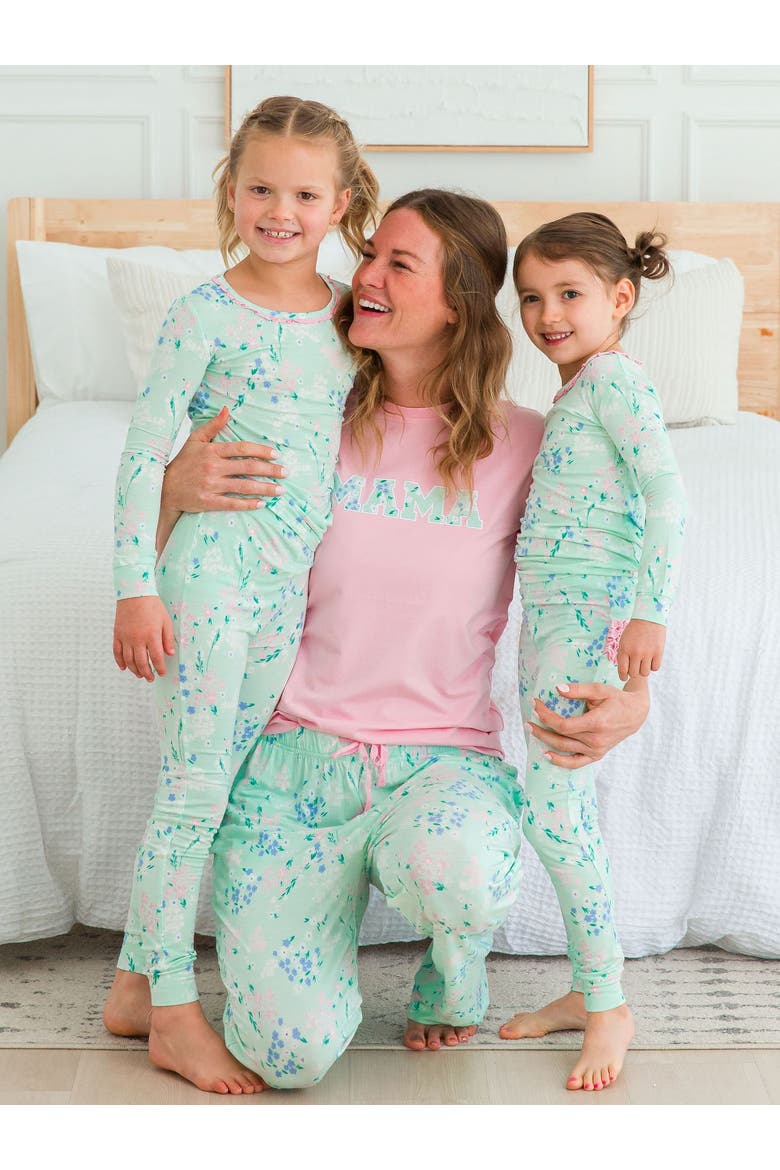 Softsnooze Gender Inclusive Adult Pajama Pants, Alternate, color, Mint Meadow