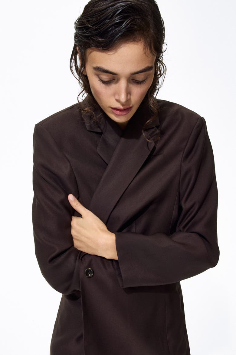 Single-breasted Blazer, Alternate, color, Dark brown