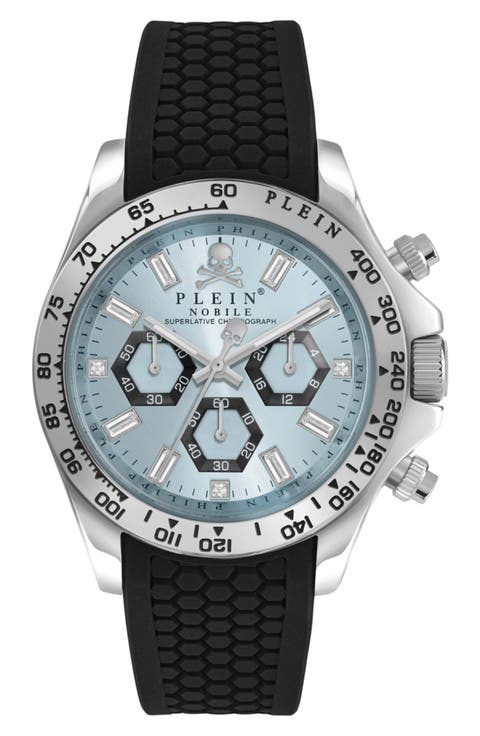 Nobile Chronograph Silicone Strap Watch, 43mm