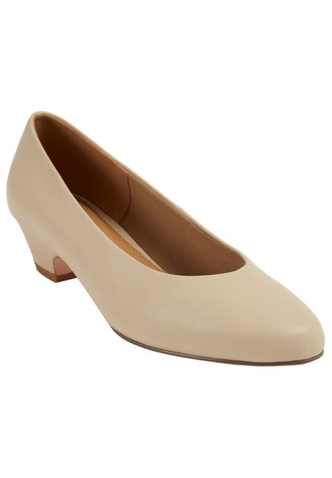 The Vida Leather-Like Slip On Pump (Wide Widths Available)