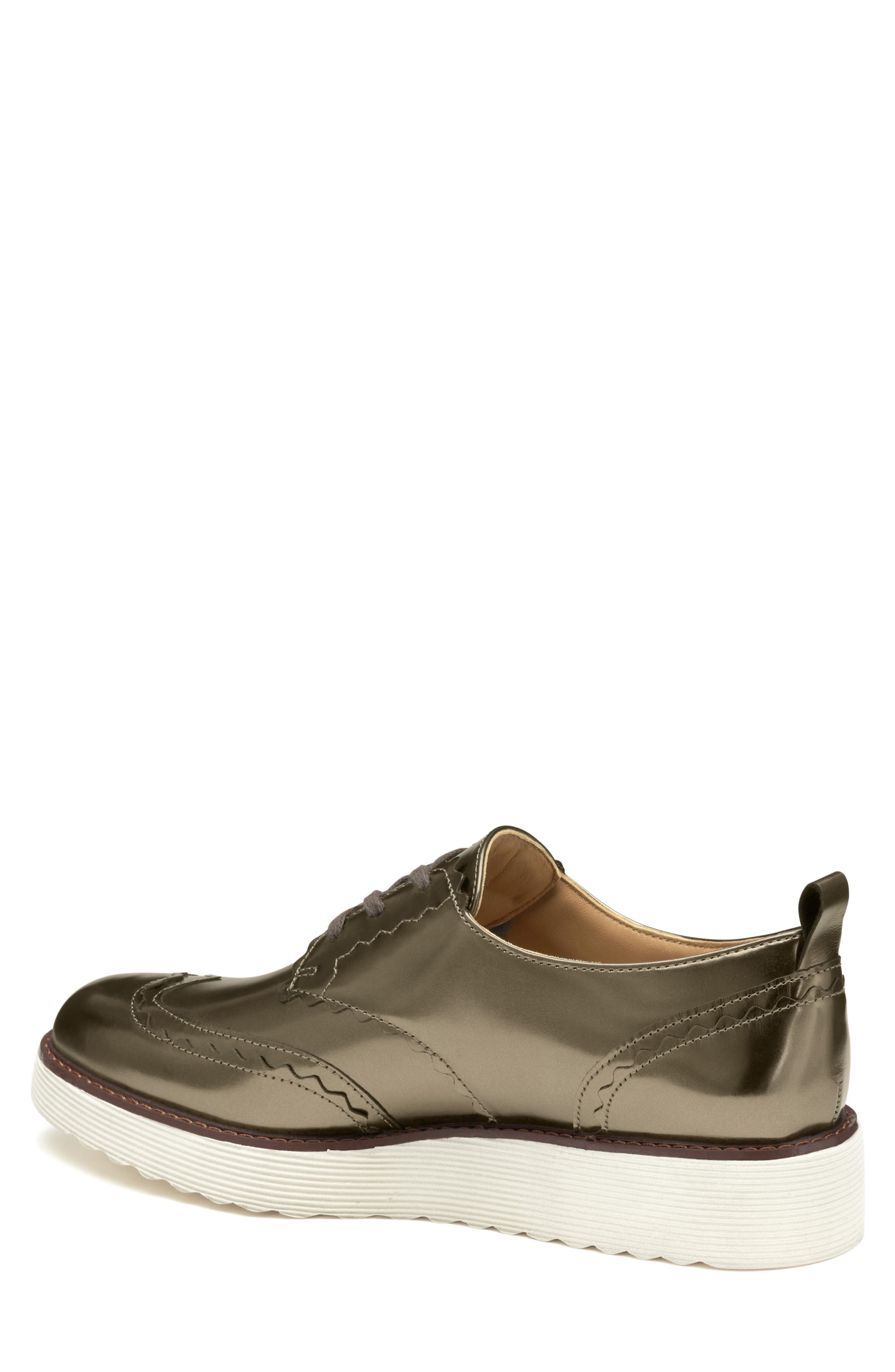 Johnston & Murphy Mitzi Wedge Metallic Derby, Alternate, color, 