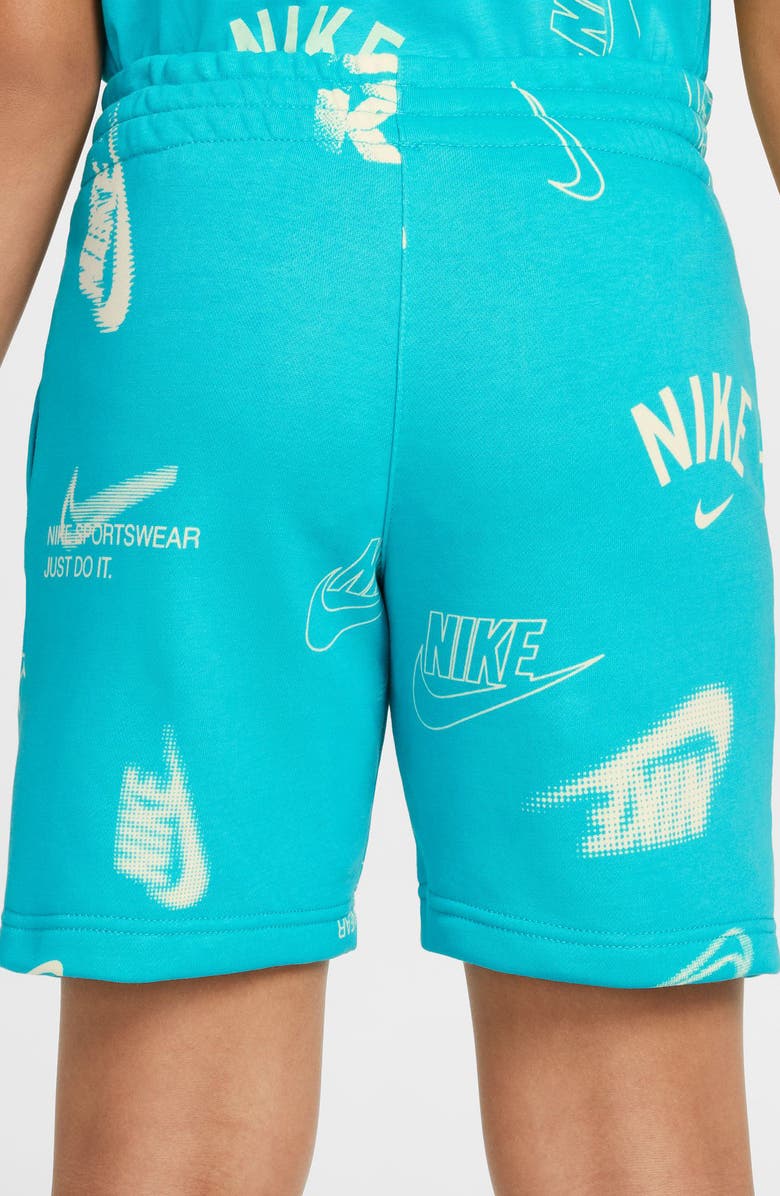 Nike Kids' Club French Terry Shorts, Alternate, color, Dusty Cactus/ Cactus/ White