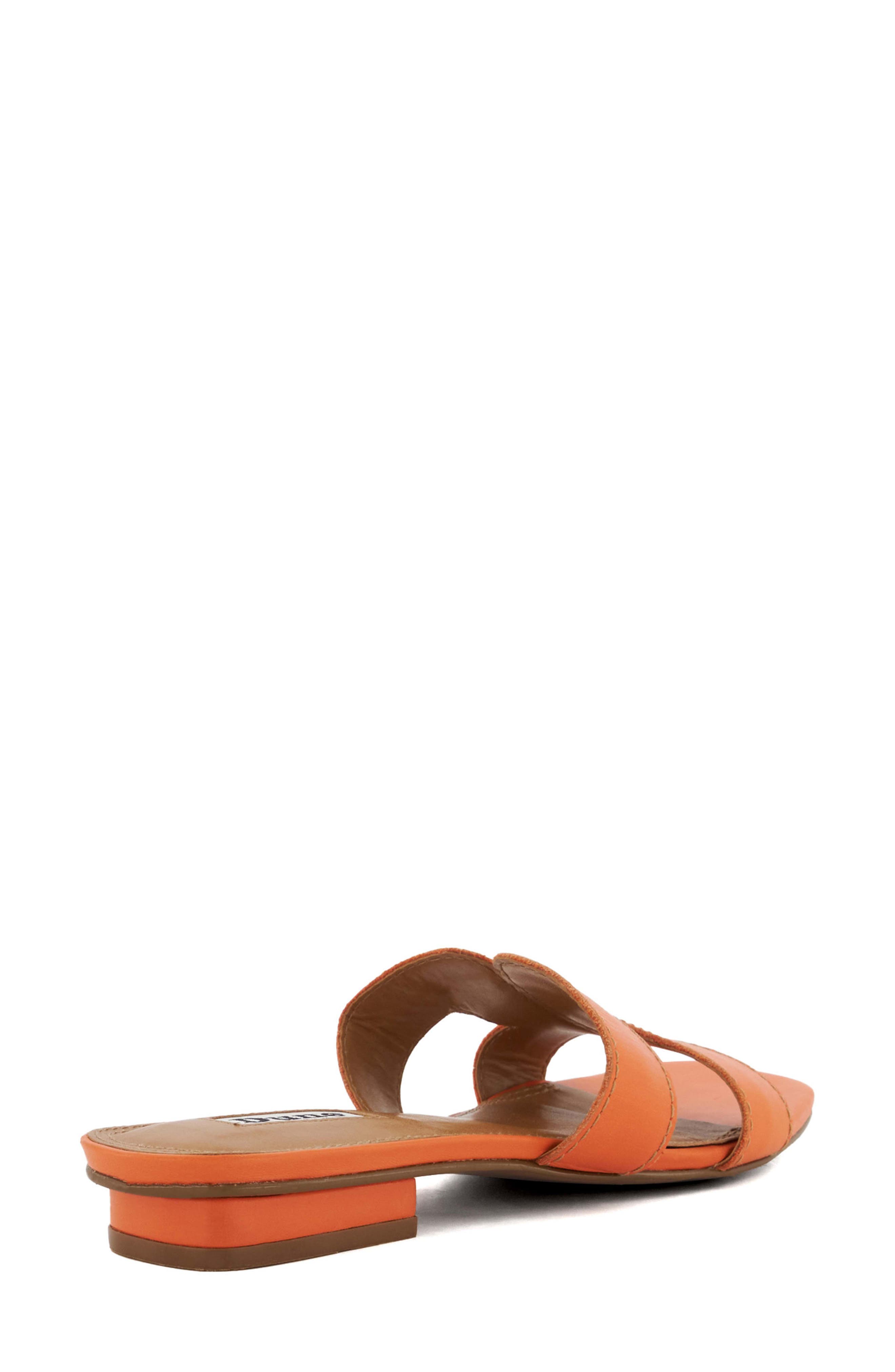 Dune London Loupe Slide Sandal, Alternate, color, Orange