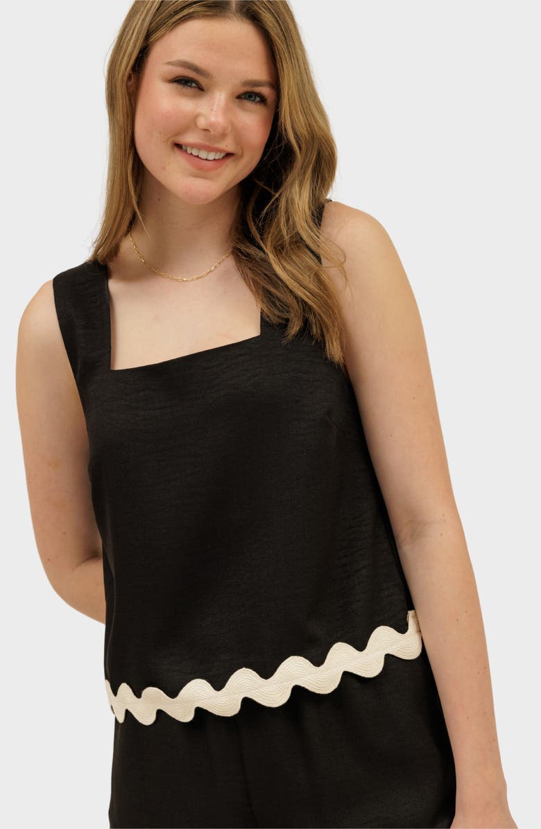 Blu Pepper Rickrack Trim Tank & Shorts Set, Alternate, color, 