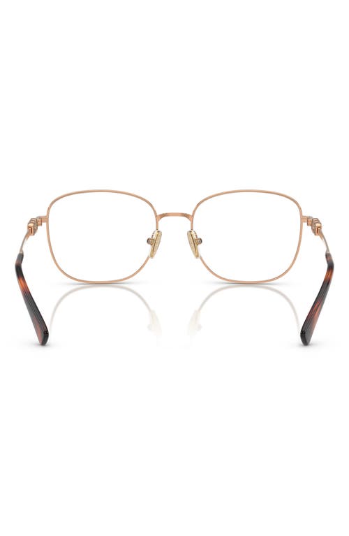Vogue 54mm Square Optical Glasses In Rose Gold