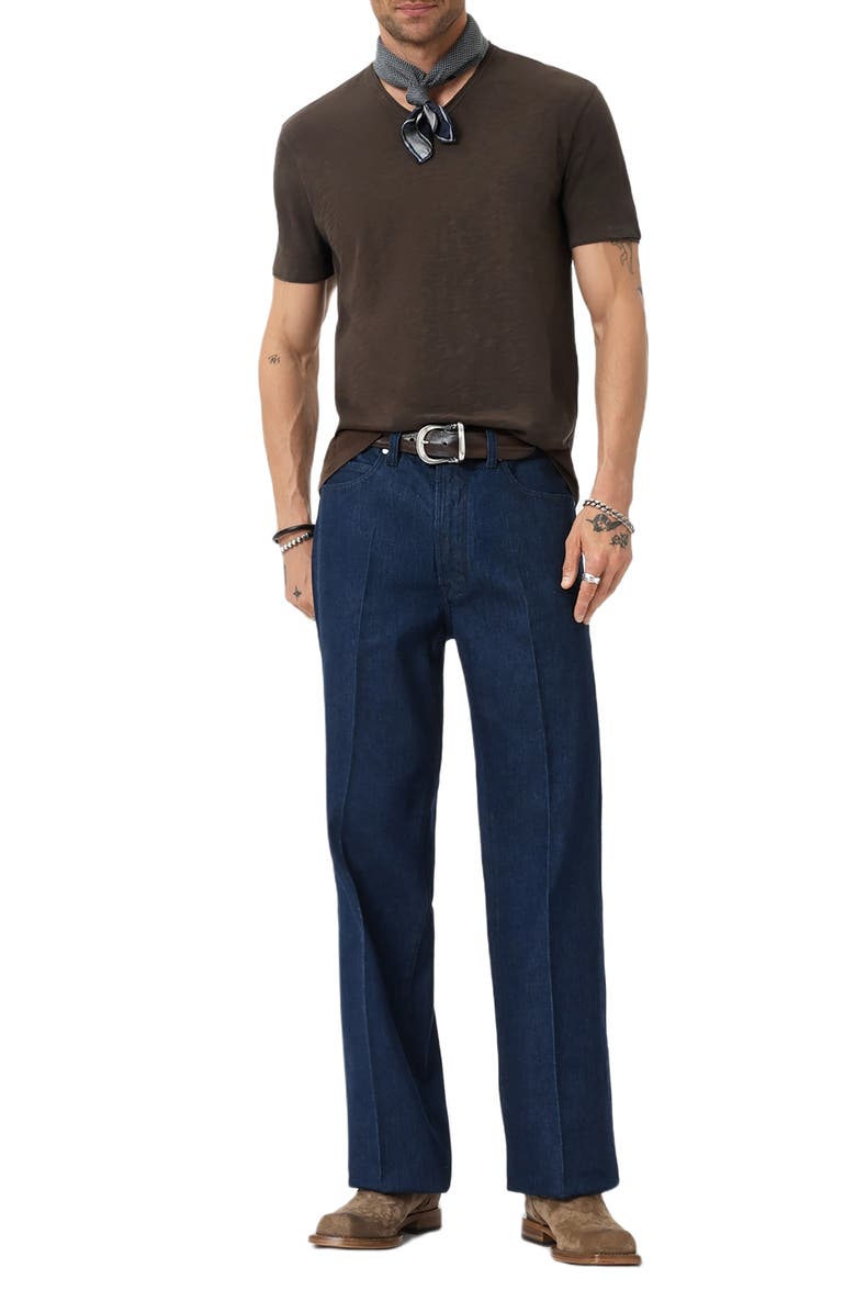 John Varvatos Miles Slub Organic Cotton T-Shirt, Alternate, color, Dark Brown