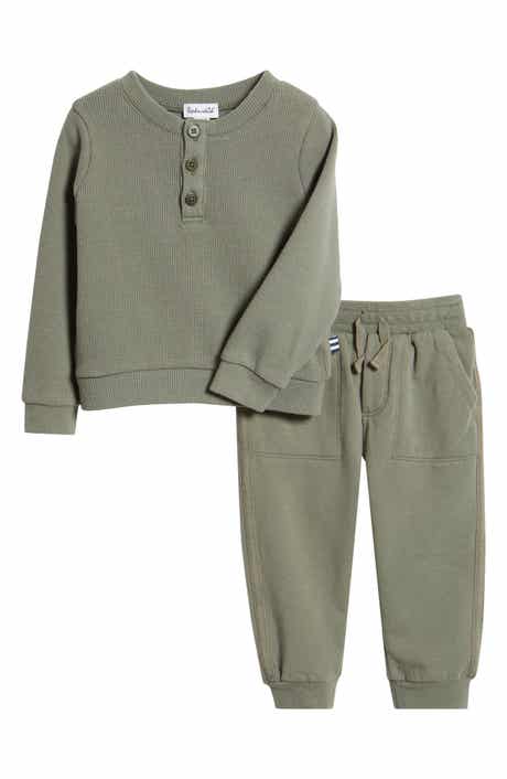 Splendid Adenture Thermal Knit Henley & Joggers Set