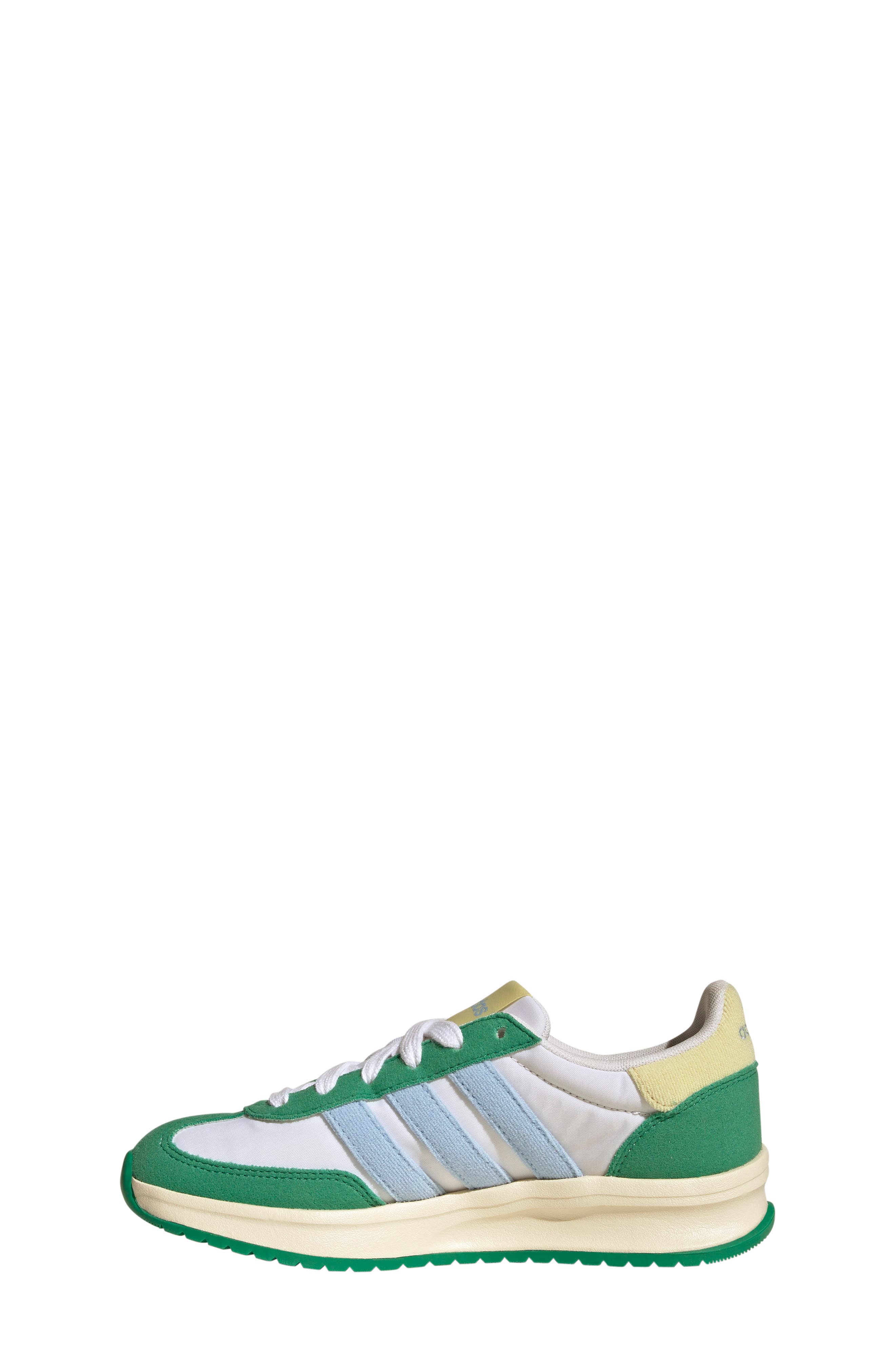 adidas Kids' Run '70s 2-0 Sneaker, Alternate, color, White/ Powder Yellow/ Green