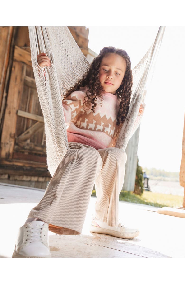 Deux par Deux Wide Leg Corduroy Pants, Main, color, Beige