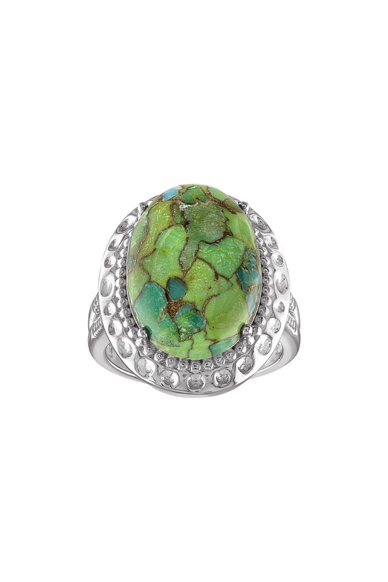 Sterling Silver Turquoise Ring, Main, color, GREEN/ SILVER