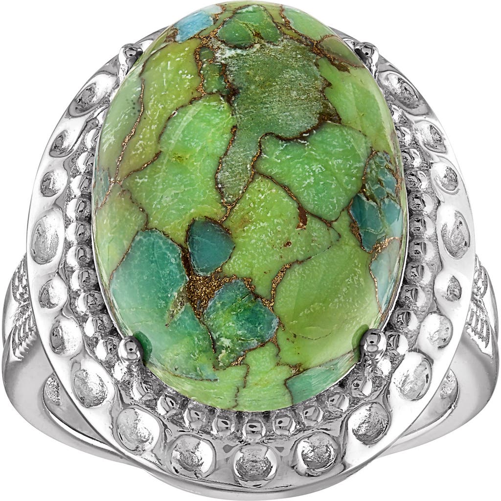 Fzn Sterling Silver Turquoise Ring In Multi