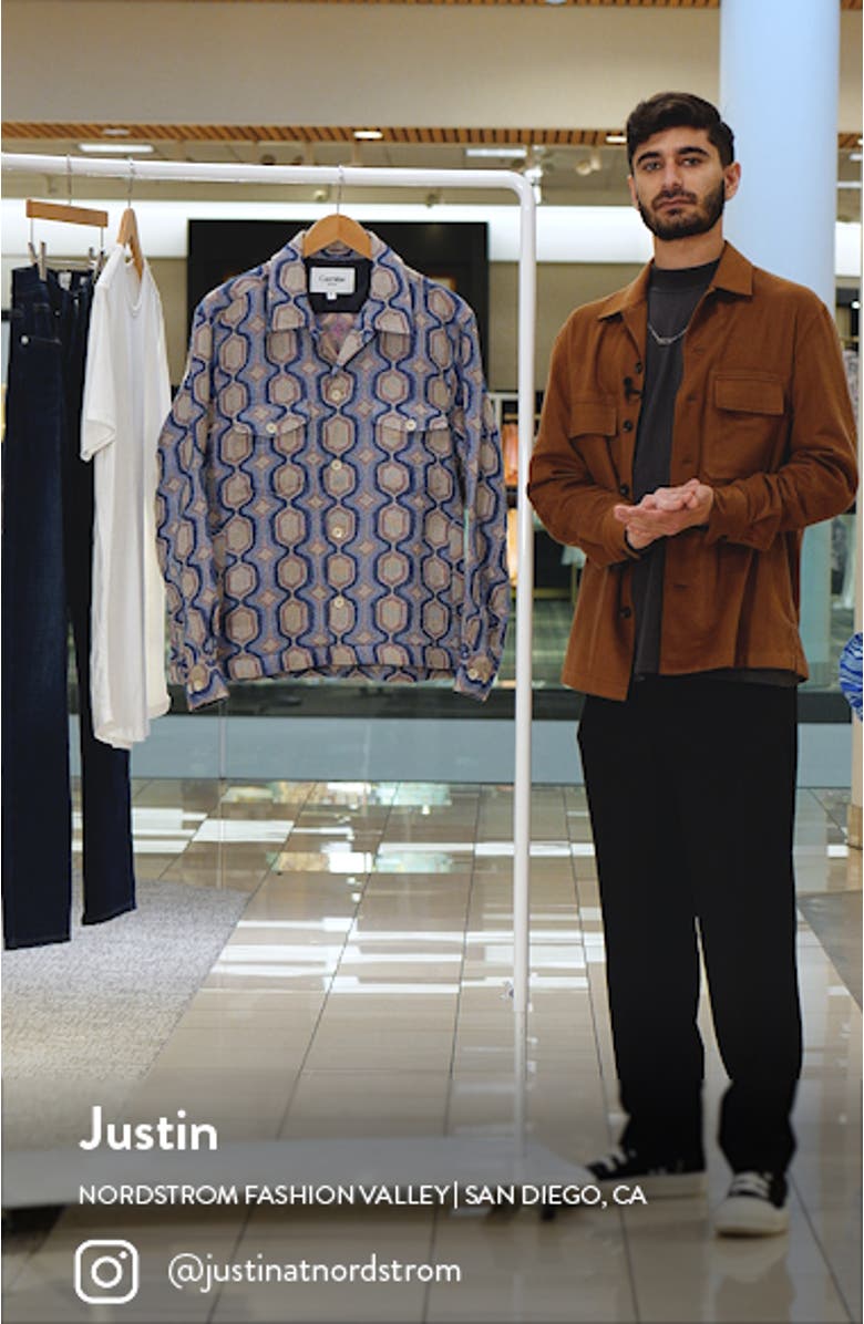 Mosaic Cotton Blend Military Jacket, sales video thumbnail